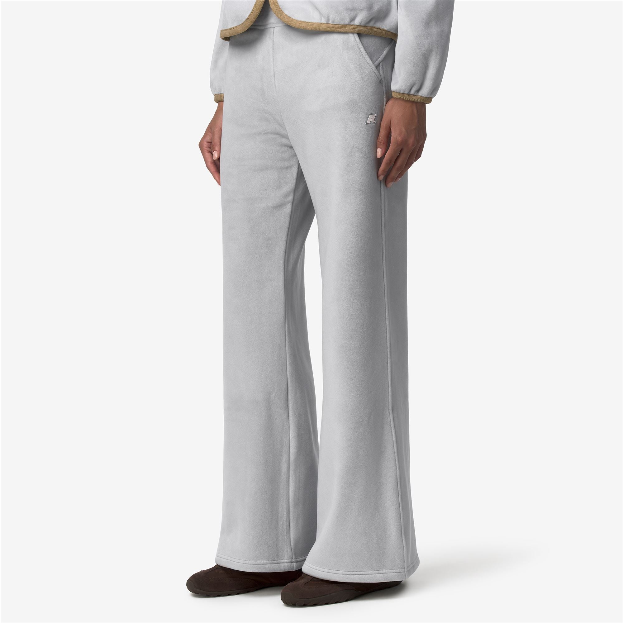k-way-jenny-velour-polar-pantalon-sport-femme-grey-ash-beige-khaki image 2