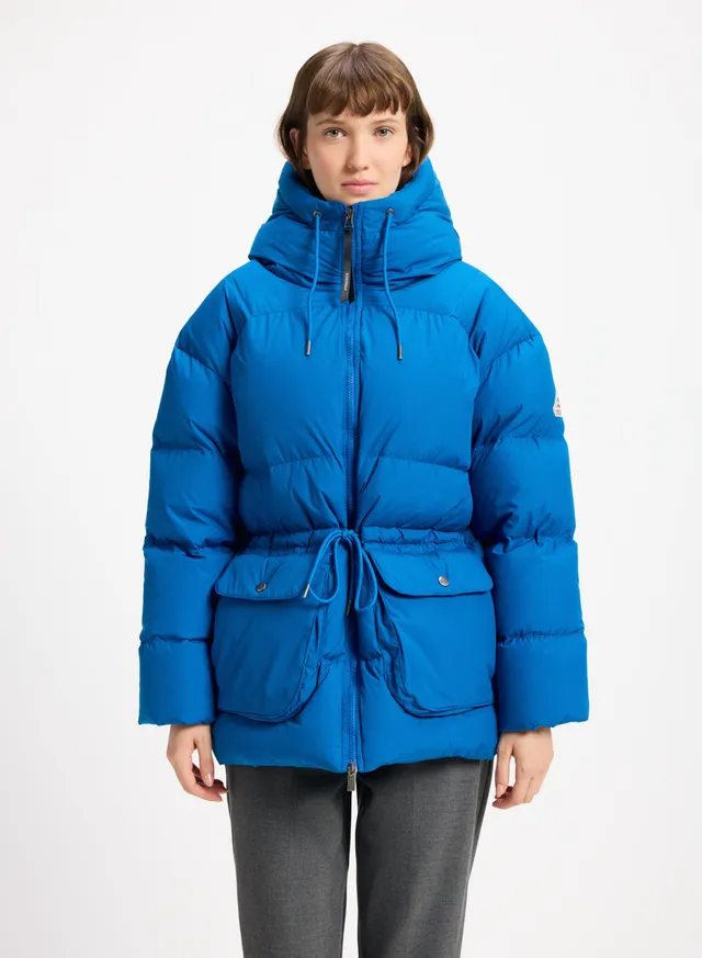 pyrenex-aule-doudoune-hiver-capuche-femme-bleu-lectrique image 1