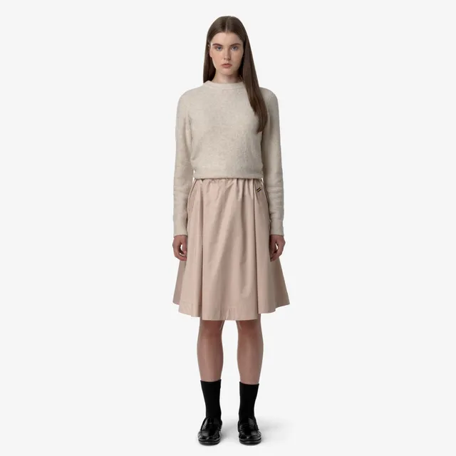 k-way-gaela-satin-jupe-midi-longuette-femme-pink-tint image 1