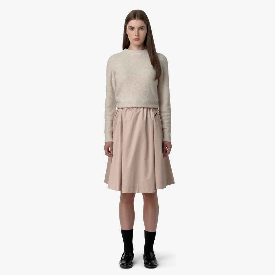 k-way-gaela-satin-jupe-midi-longuette-femme-pink-tint image 1
