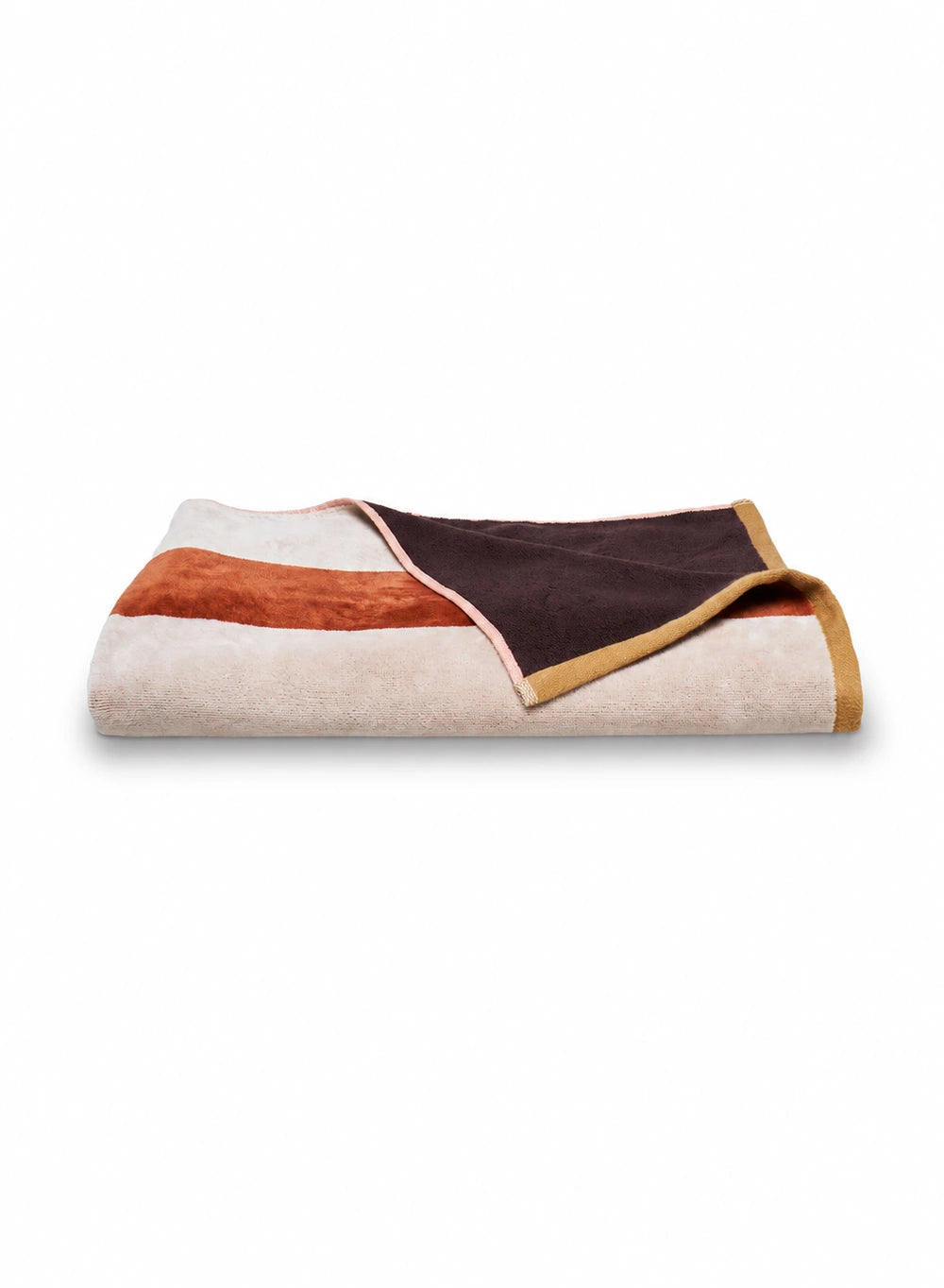 pyrenex-sora-serviette-de-plage-90x180-cm-coton-rayures-terracotta image 4
