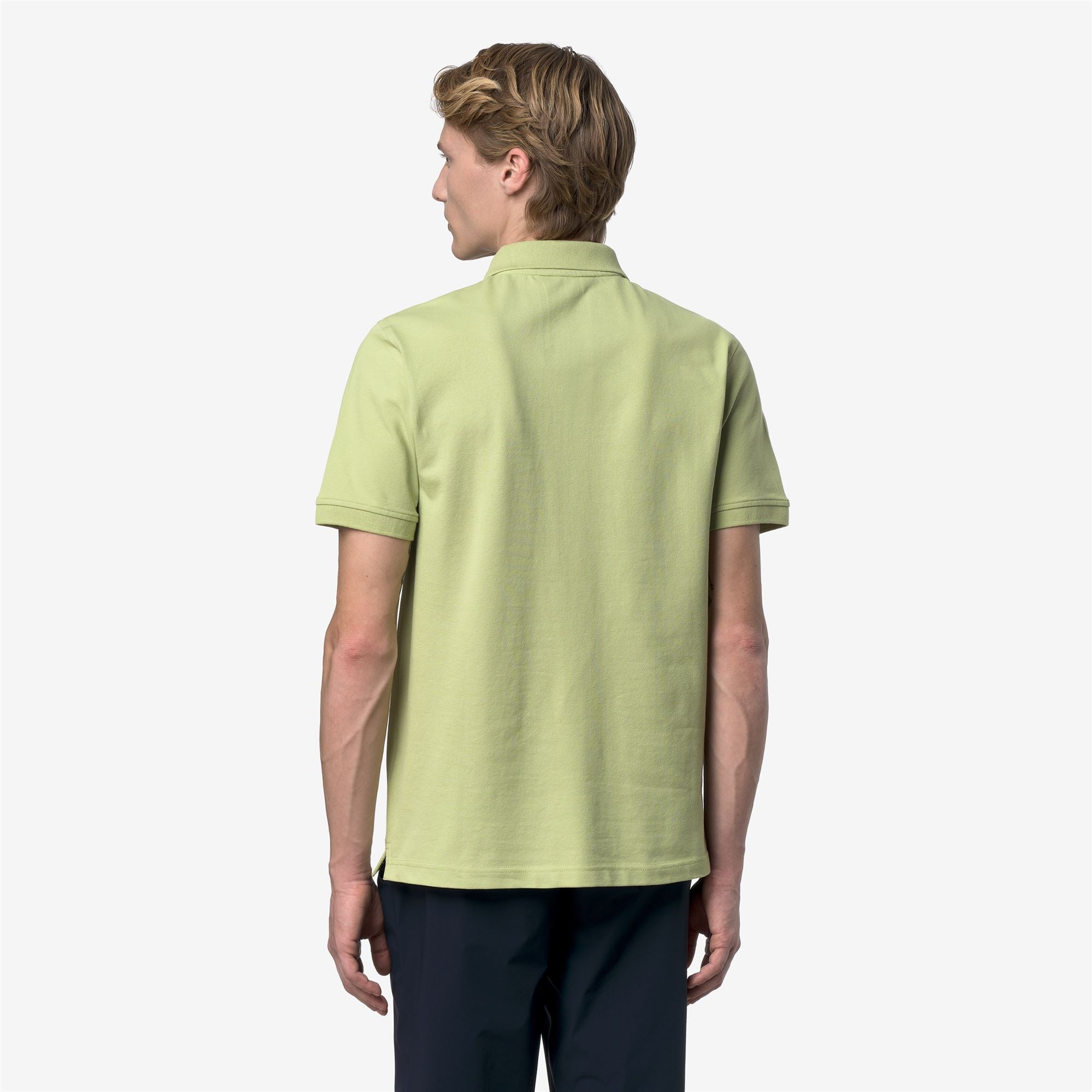 k-way-amedee-pique-slim-polo-homme-green-dk-lime image 3
