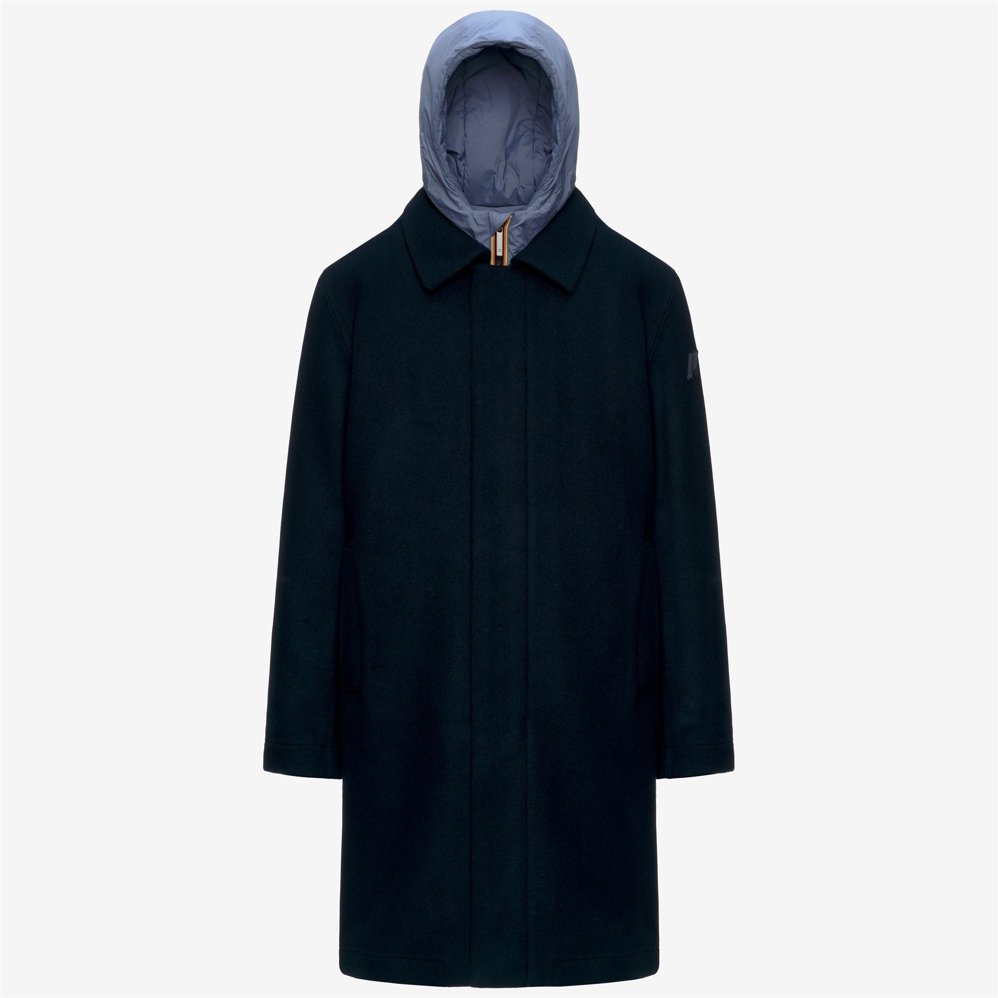 k-way-poirol-wool-nylon-manteau-3-4-homme-blue-depth-blue-wild image 5