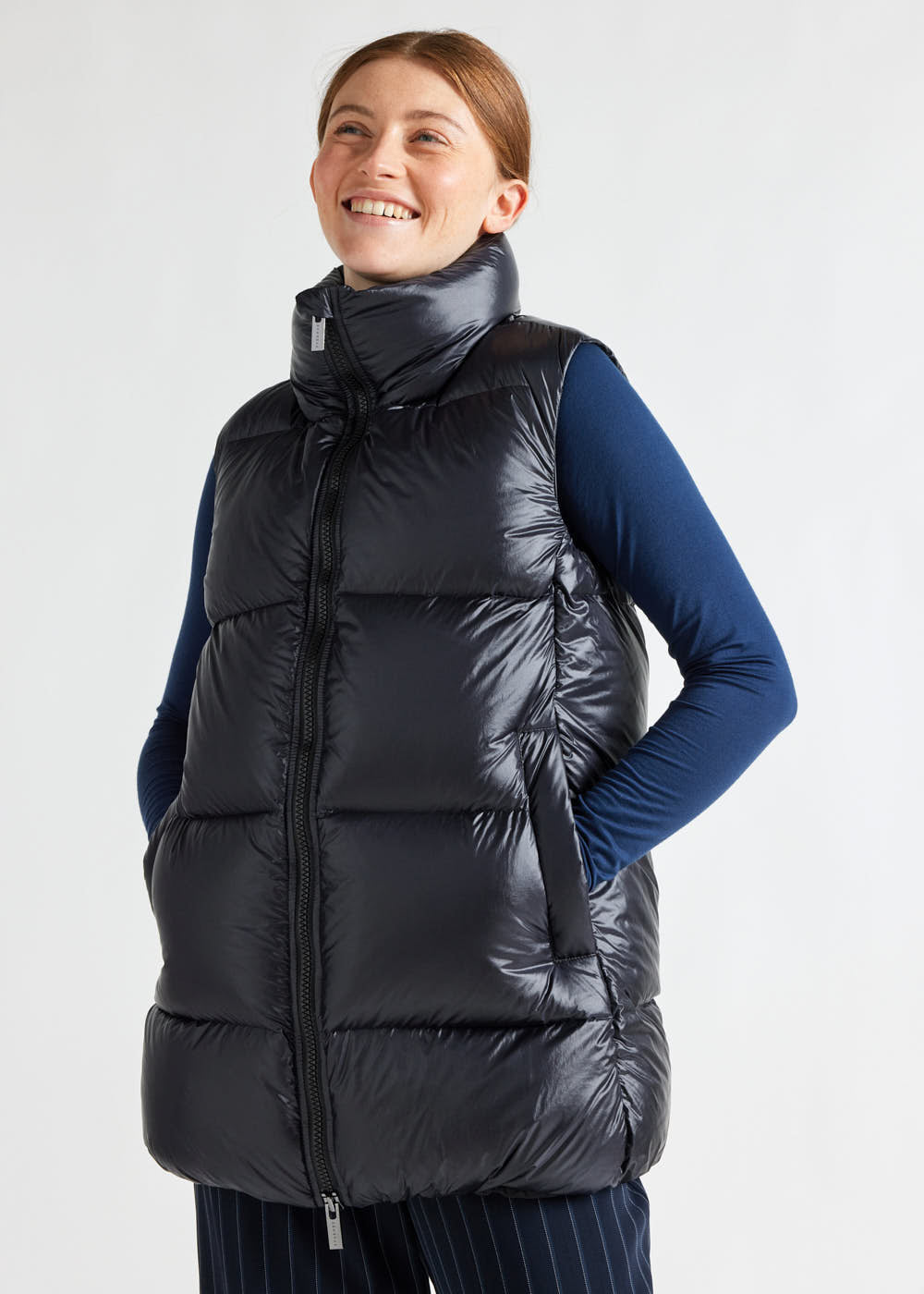 pyrenex-tamara-doudoune-sans-manche-femme-black-mi-longue image 2