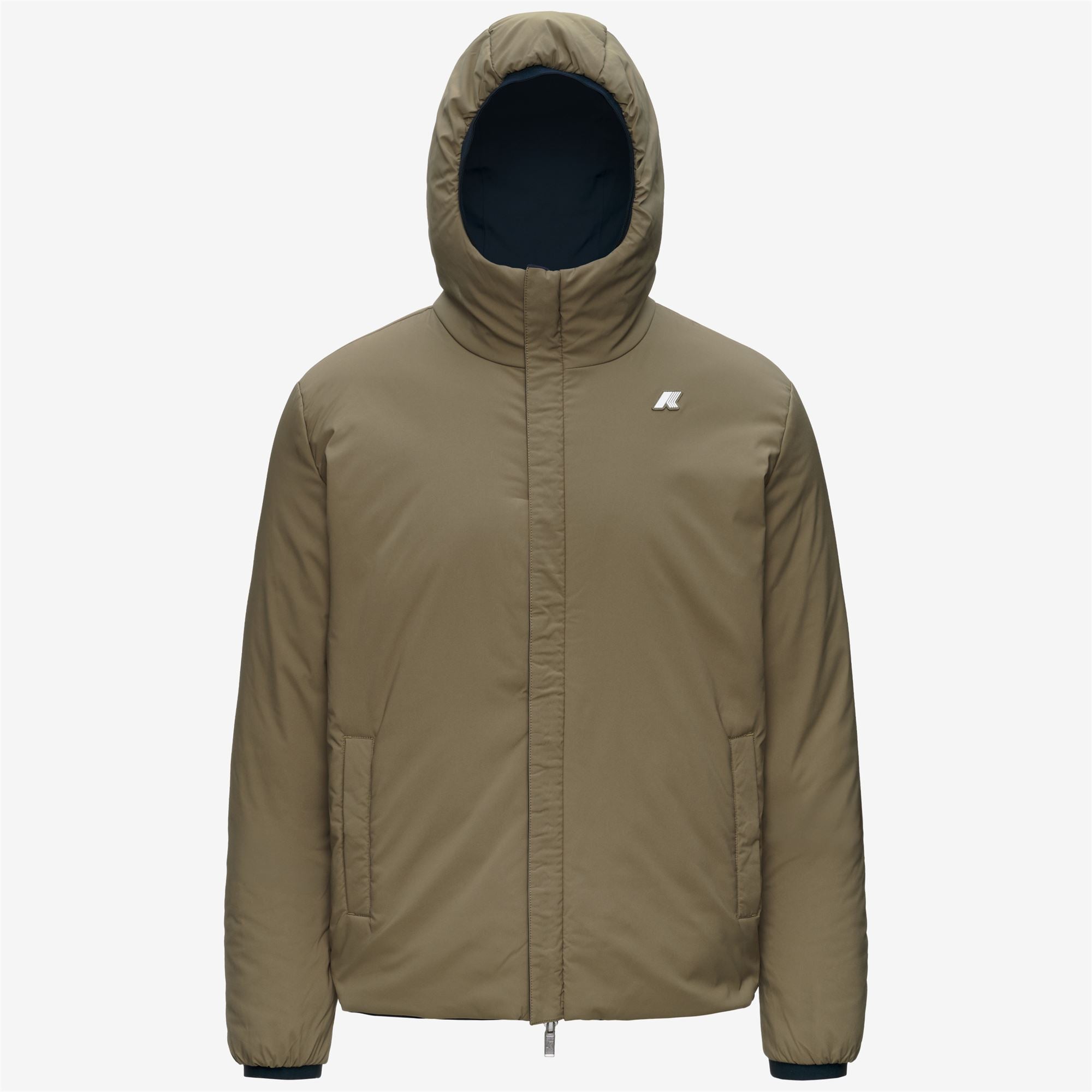 k-way-jack-st-warm-double-veste-court-r-versible-homme-blue-depth-green-army image 6