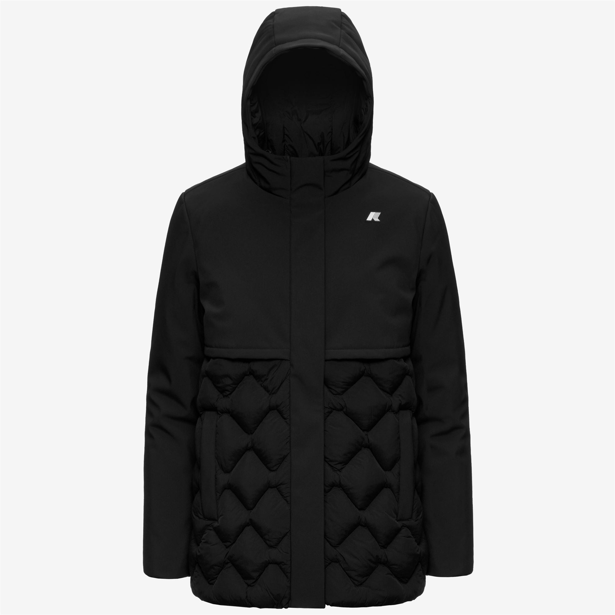 k-way-siphane-hybrid-warm-shell-veste-mi-longue-femme-black-pure image 5