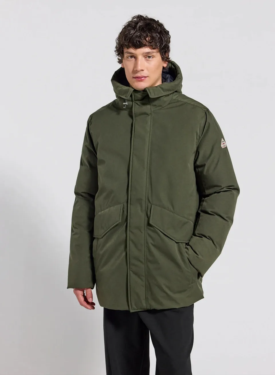 pyrenex-fingal-parka-matelass-e-homme-capuche-kaki-fonc image 1