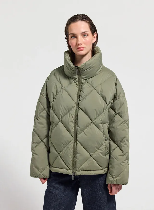 pyrenex-adele-doudoune-oversize-femme-col-enveloppant-kaki-clair image 1
