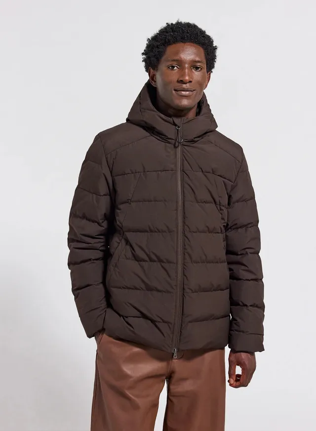 pyrenex-kepler-doudoune-capuche-homme-marron-fonc-imperm-able image 1
