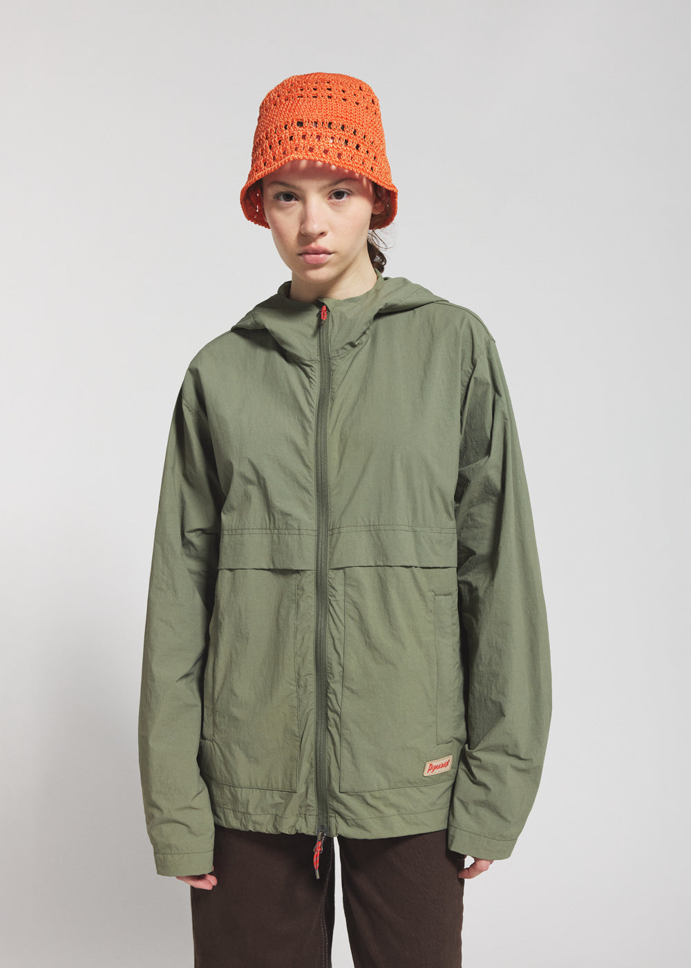 pyrenex-soulere-coupe-vent-unisexe-capuche-khaki-pliable image 2
