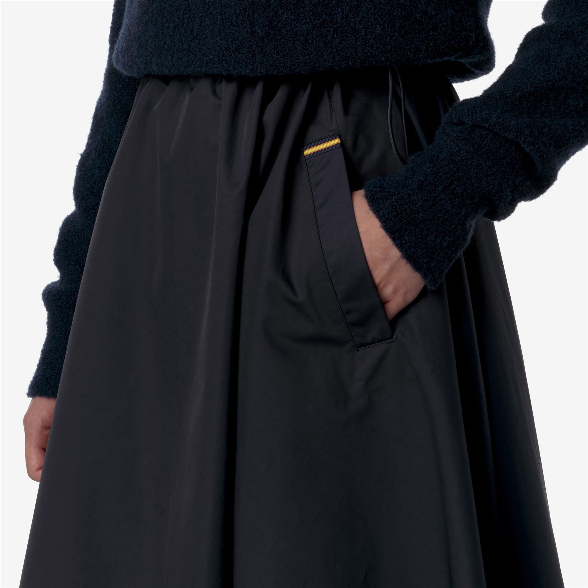 k-way-gaela-satin-jupe-midi-femme-blue-depth image 4