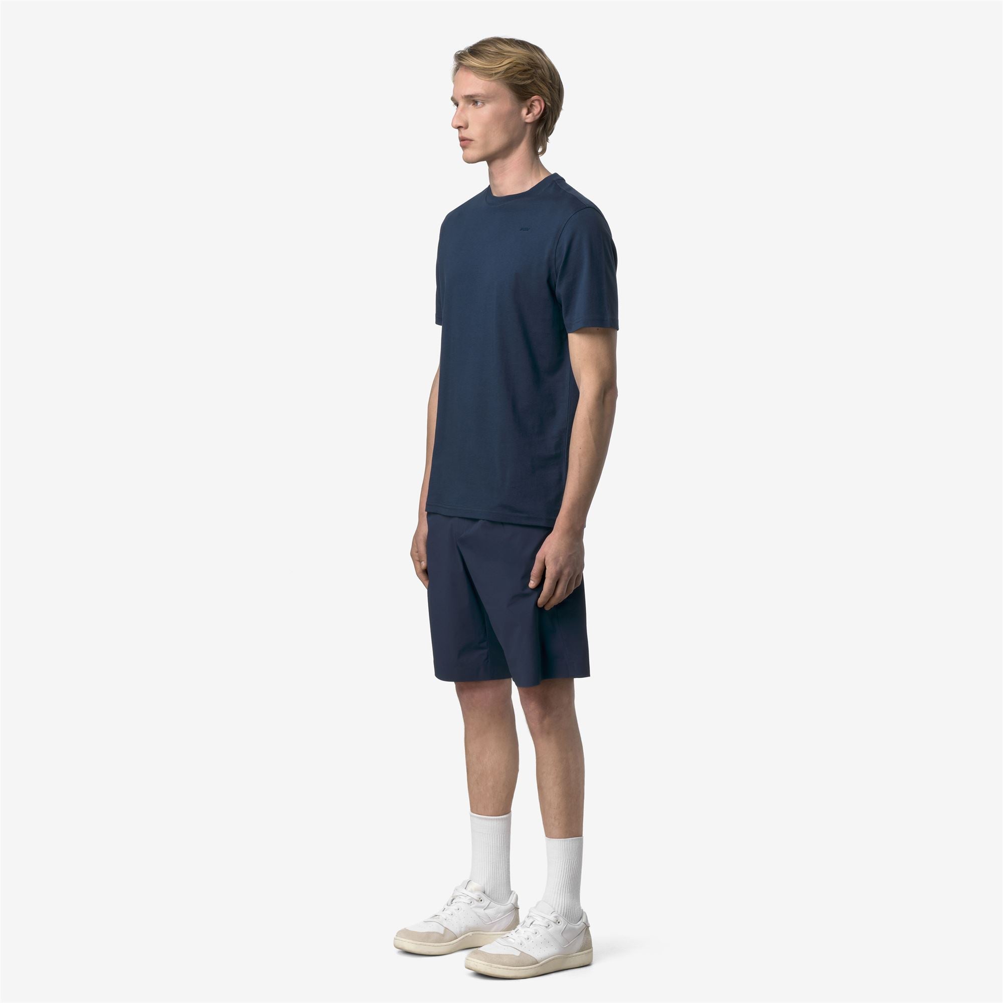k-way-odom-jersey-micro-lettering-slim-t-shirt-homme-blue-insignia image 2