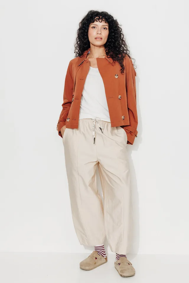 trench-coat-bovelle-veste-esprit-trench-coton-et-lin-marron image 1