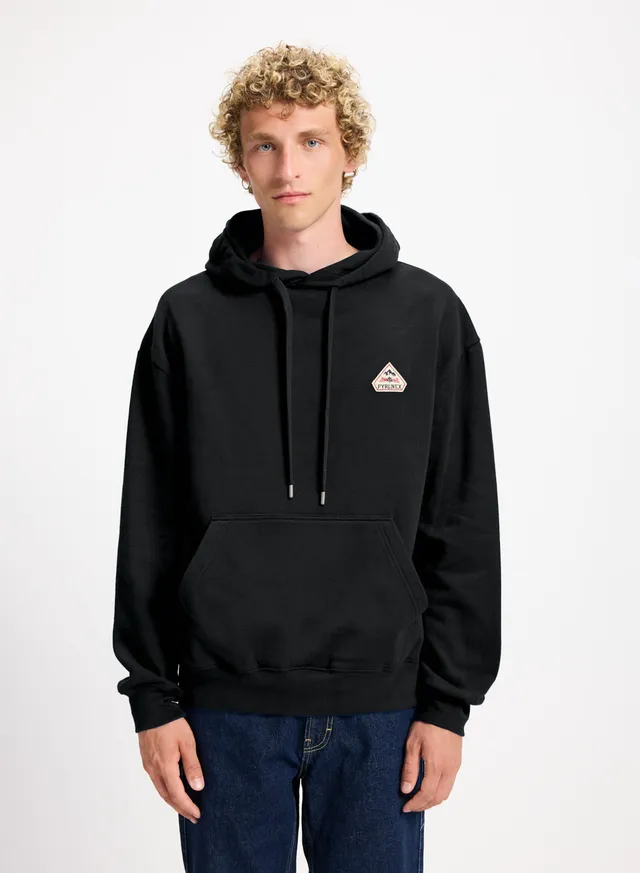 sweat-capuche-pyrenex-larcis-noir-en-coton-bio image 1