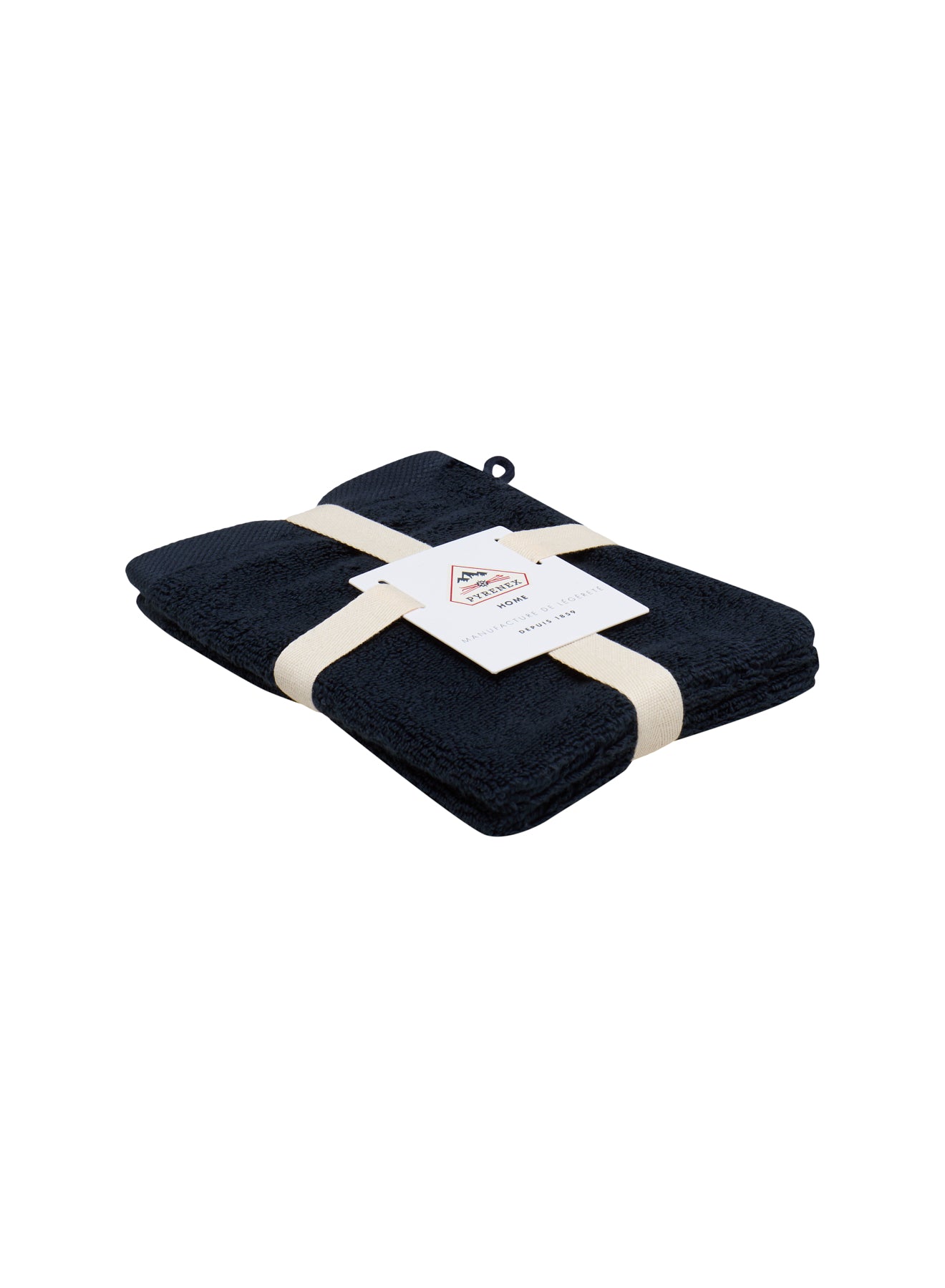 hana-set-de-2-gants-de-toilette-bleu-fonc-600-g-m2 image 2