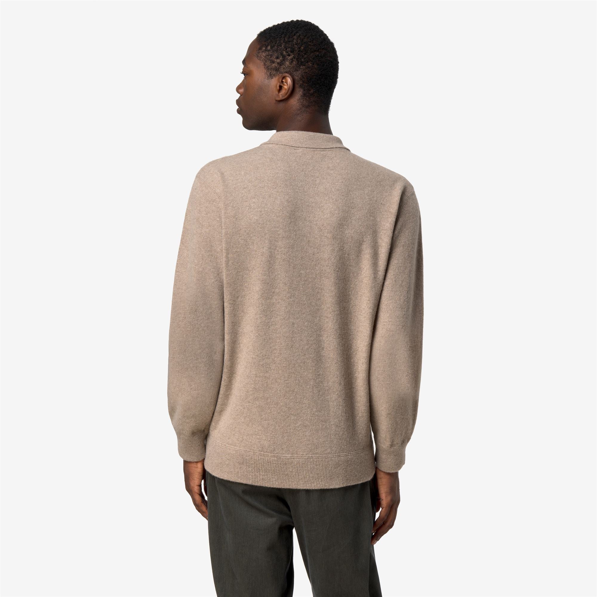 k-way-gleren-fleece-stitch-polo-homme-beige-plaza image 3