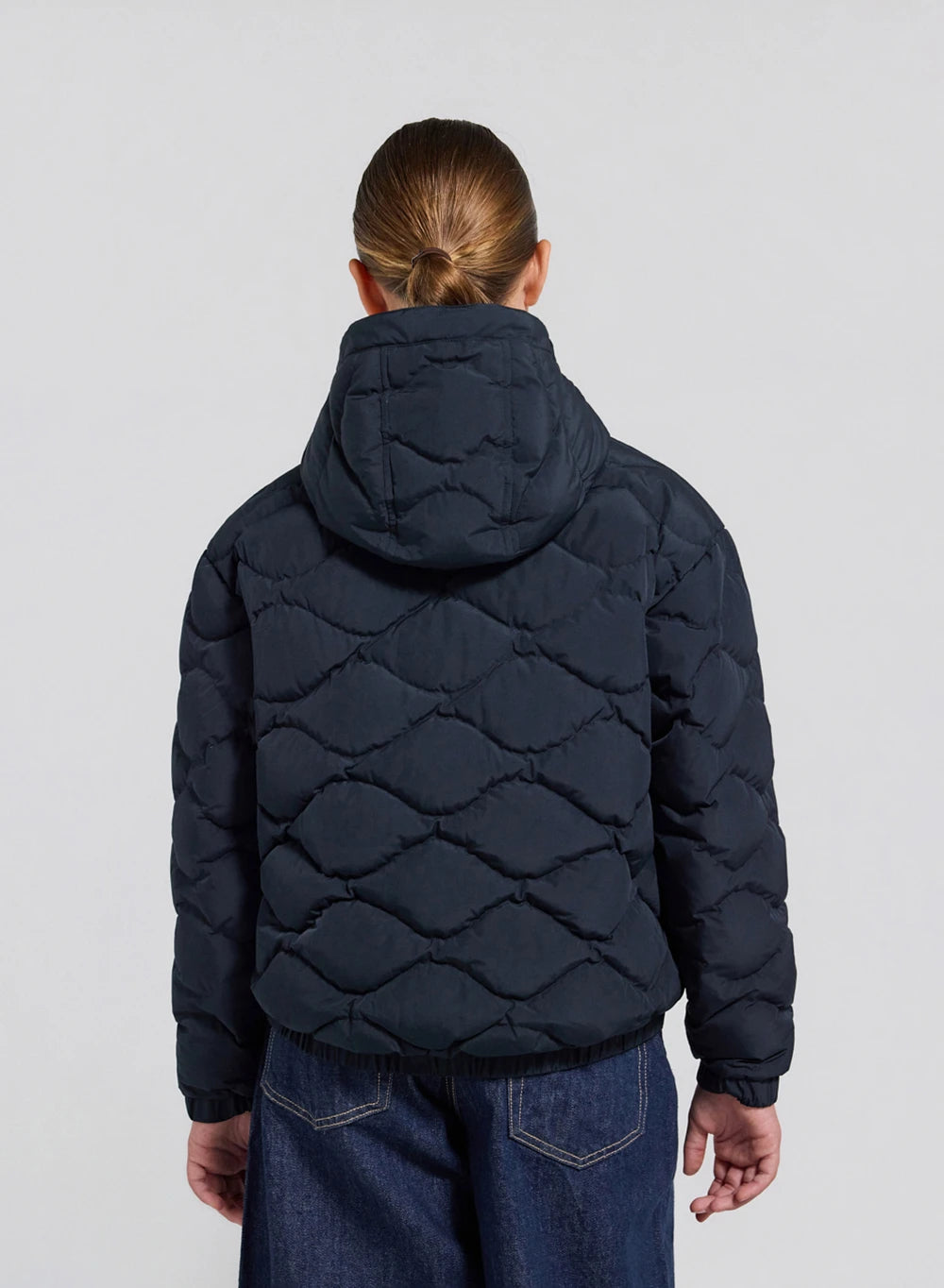 pyrenex-doudoune-bomber-capuche-enfant-beille-bleu-fonc image 8