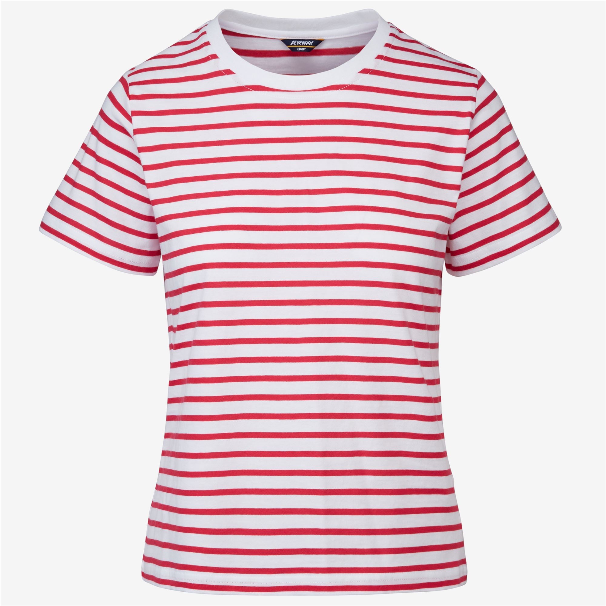 k-way-amalia-stripes-t-shirt-femme-white-red-berry image 5