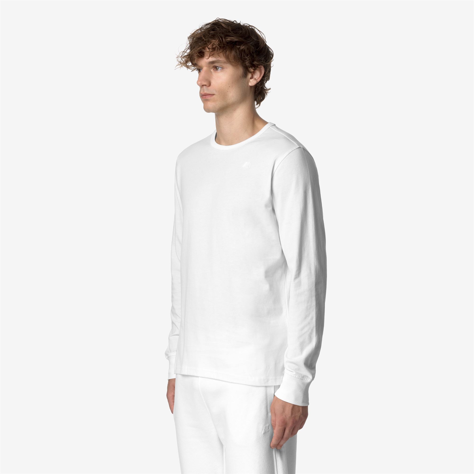 k-way-elmer-js-peach-t-shirt-manches-longues-homme-white-gardenia image 2