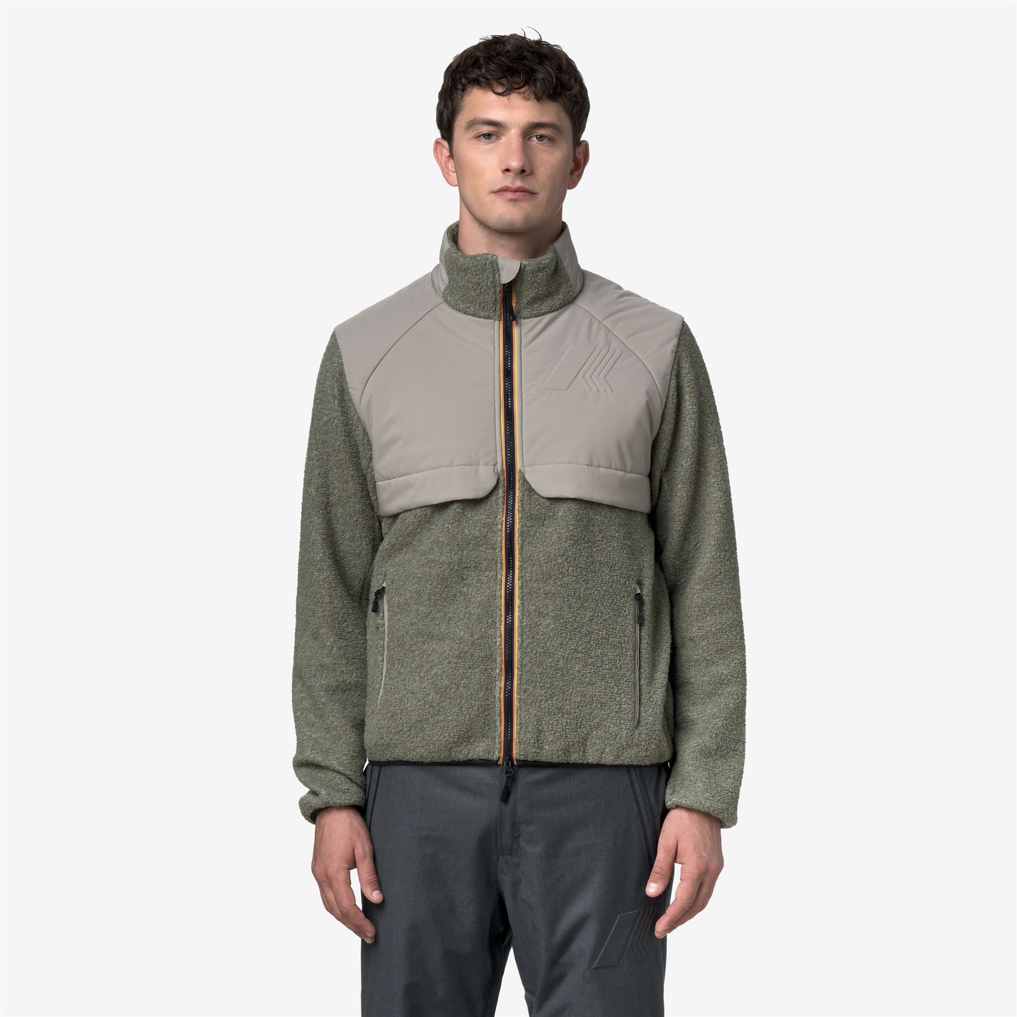 k-way-bornes-w-polar-veste-polaire-homme-green-oak image 1