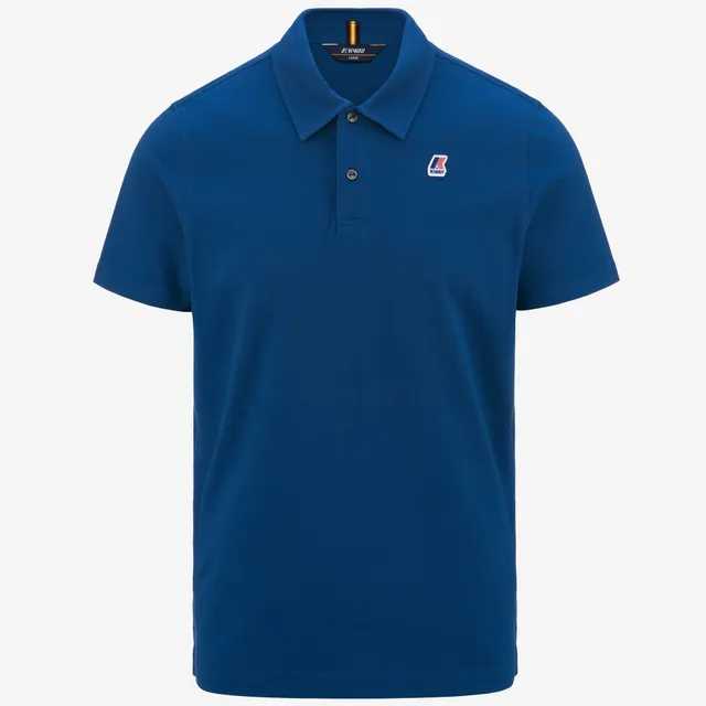 k-way-gregoire-tape-polo-homme-blue-royal-marine image 1