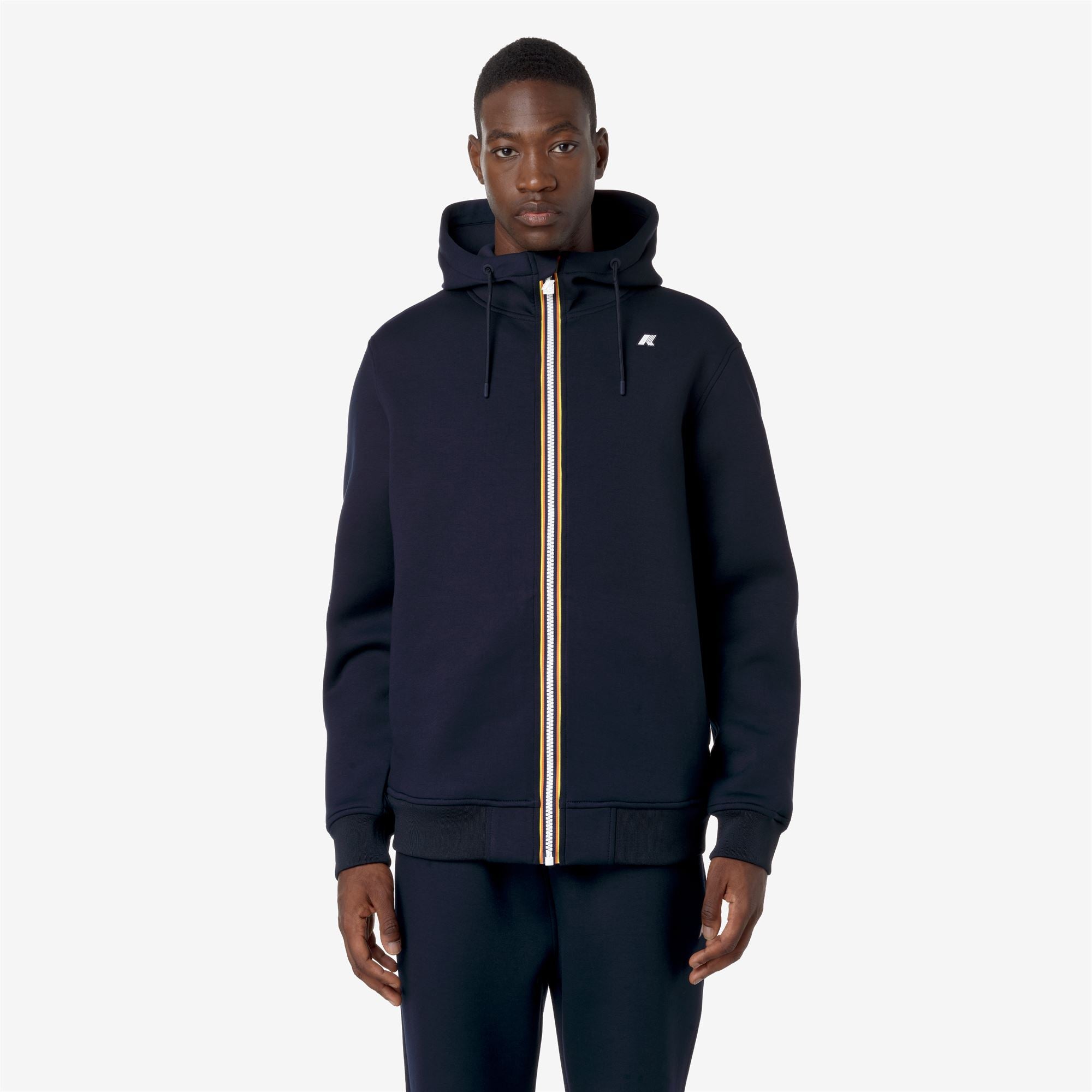 k-way-rainer-spacer-veste-polaire-zipp-e-capuche-homme-blue-depth image 1