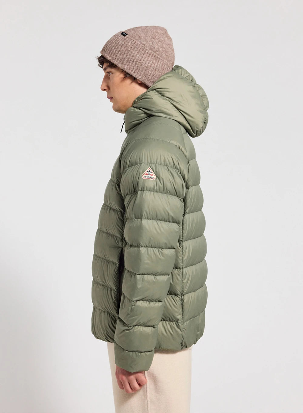doudoune-capuche-homme-pyrenex-arial-kaki-clair image 3