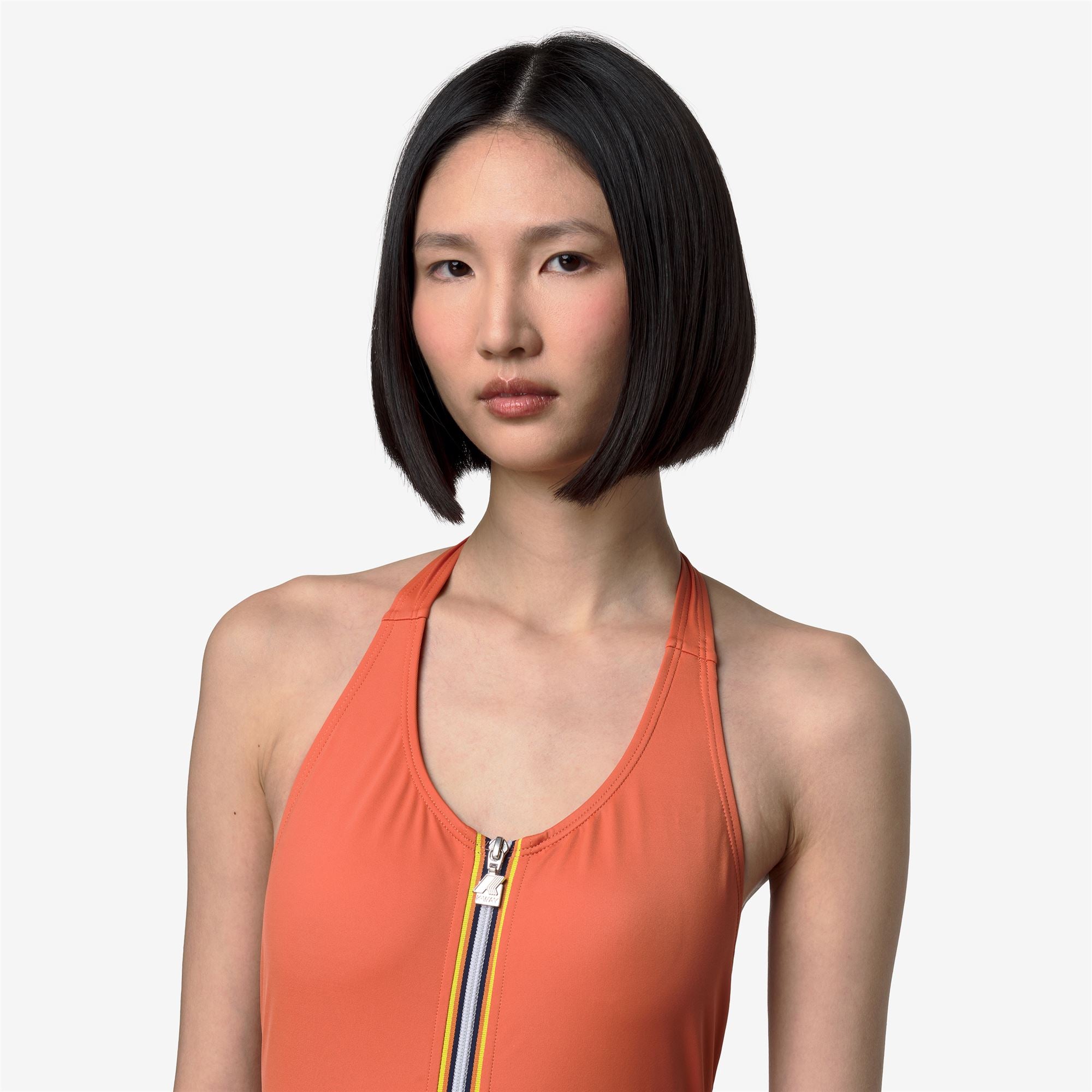 k-way-sylvie-beach-maillot-de-bain-1-pi-ce-femme-orange-brownish image 4