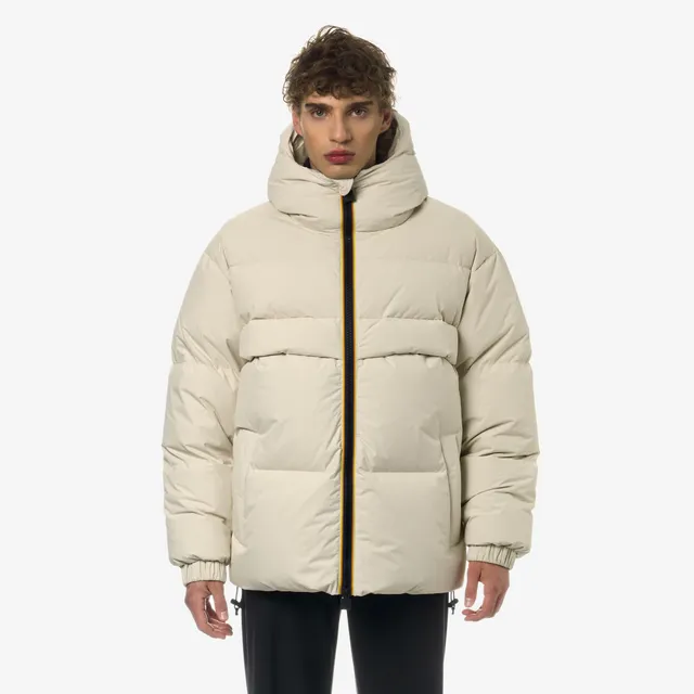 k-way-clauden-2-1-amiable-thermo-heavy-veste-mi-longue-unisexe-beige-shortbread image 1