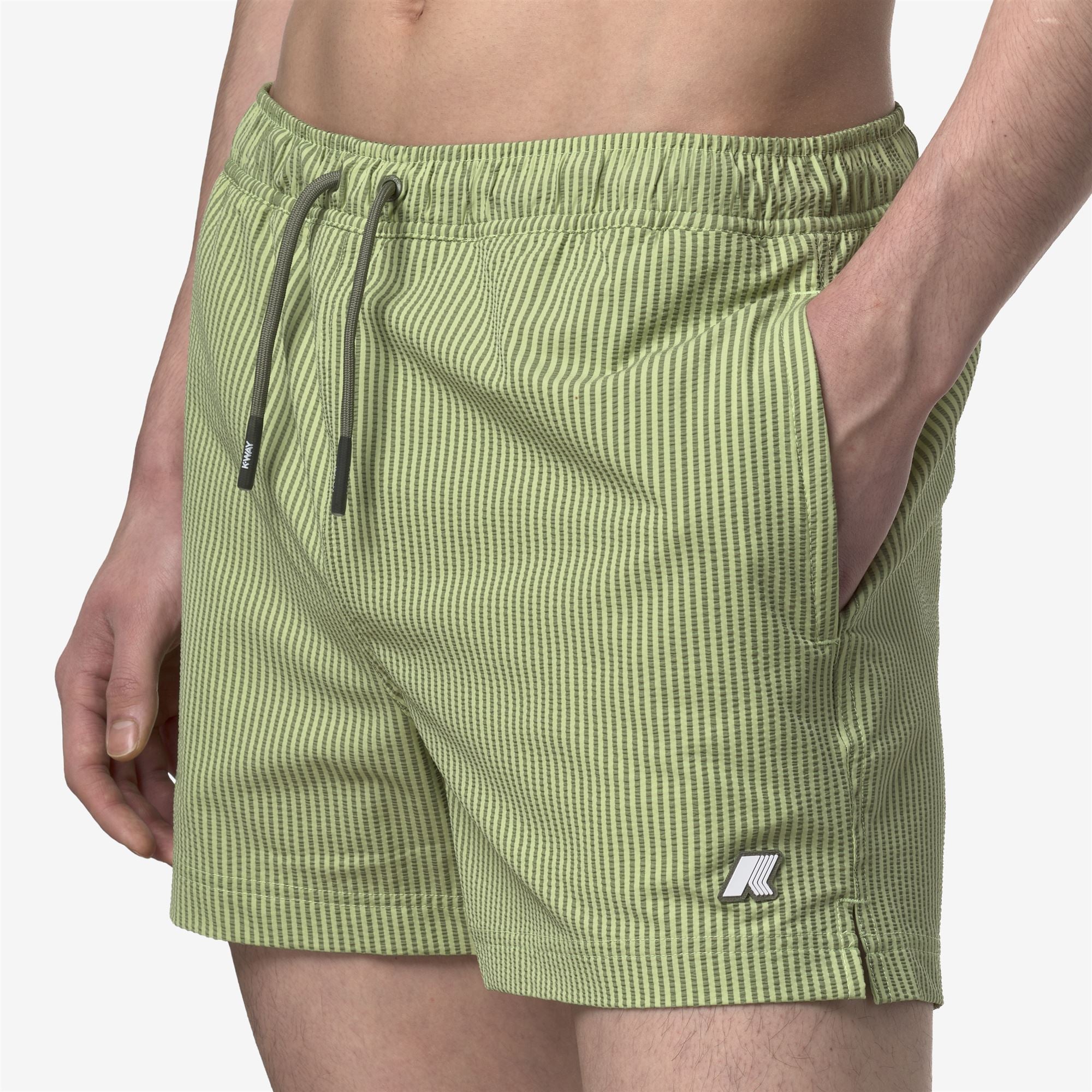 k-way-hazel-mid-stripes-beach-maillot-de-bain-homme-boxer-court-green-dk-lime-gr image 4