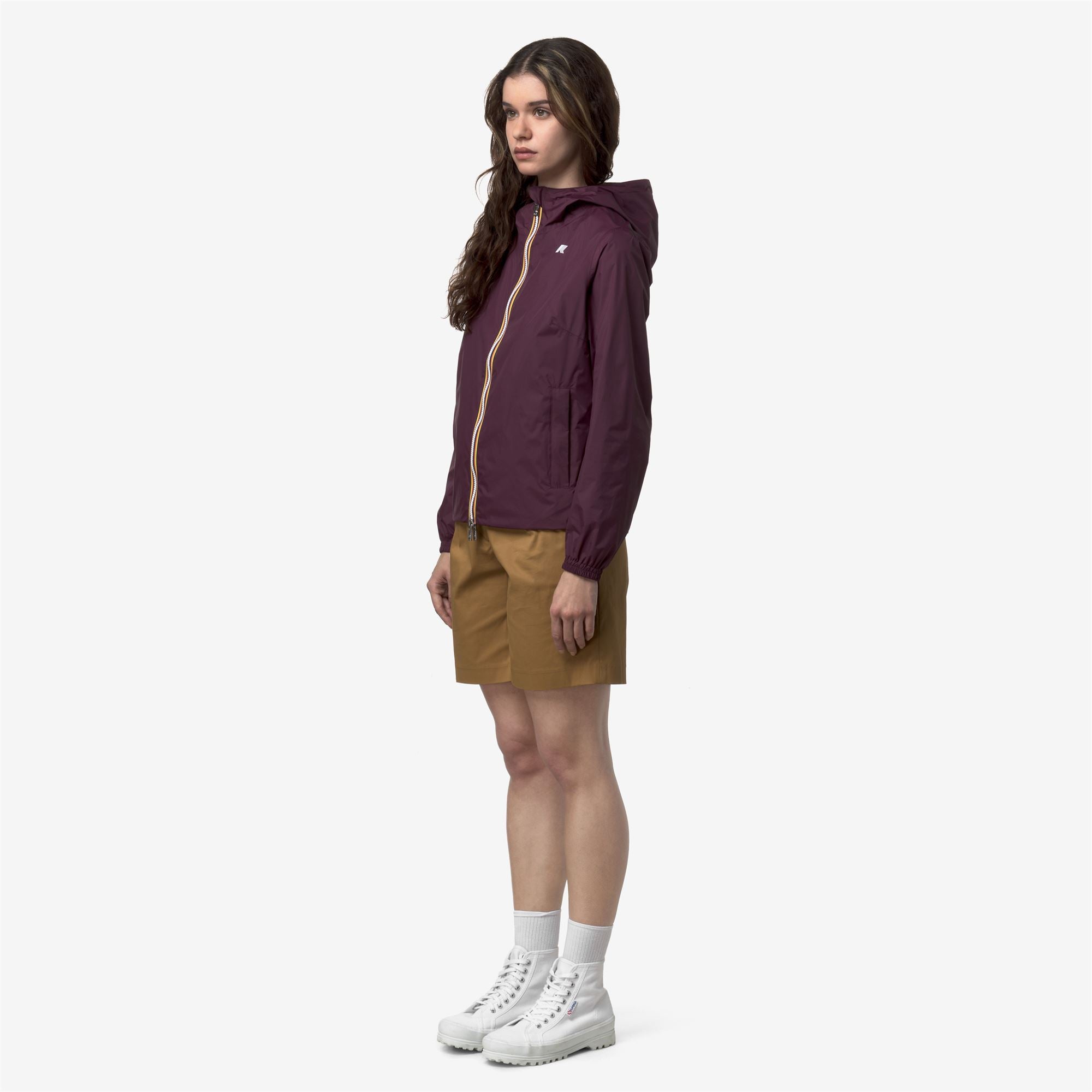 k-way-lil-2-0-plus-2-double-veste-courte-r-versible-femme-violet-mauve-wine-brow image 2