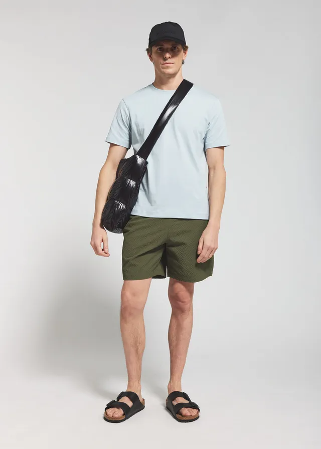 short-homme-pyrenex-horzain-kaki-en-tissu-l-ger-seersucker image 1
