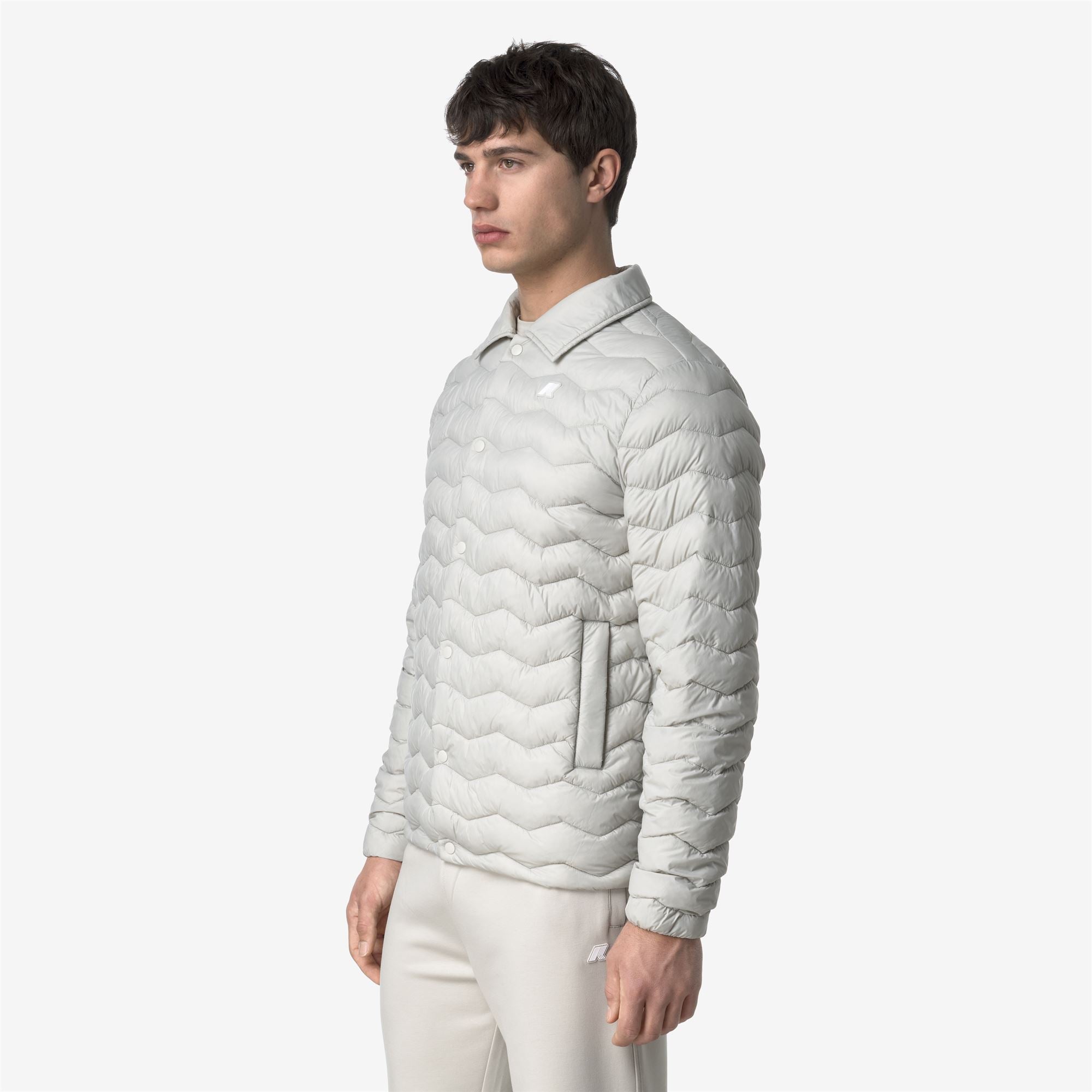 k-way-bruno-quilted-warm-veste-courte-homme-beige-lt image 2