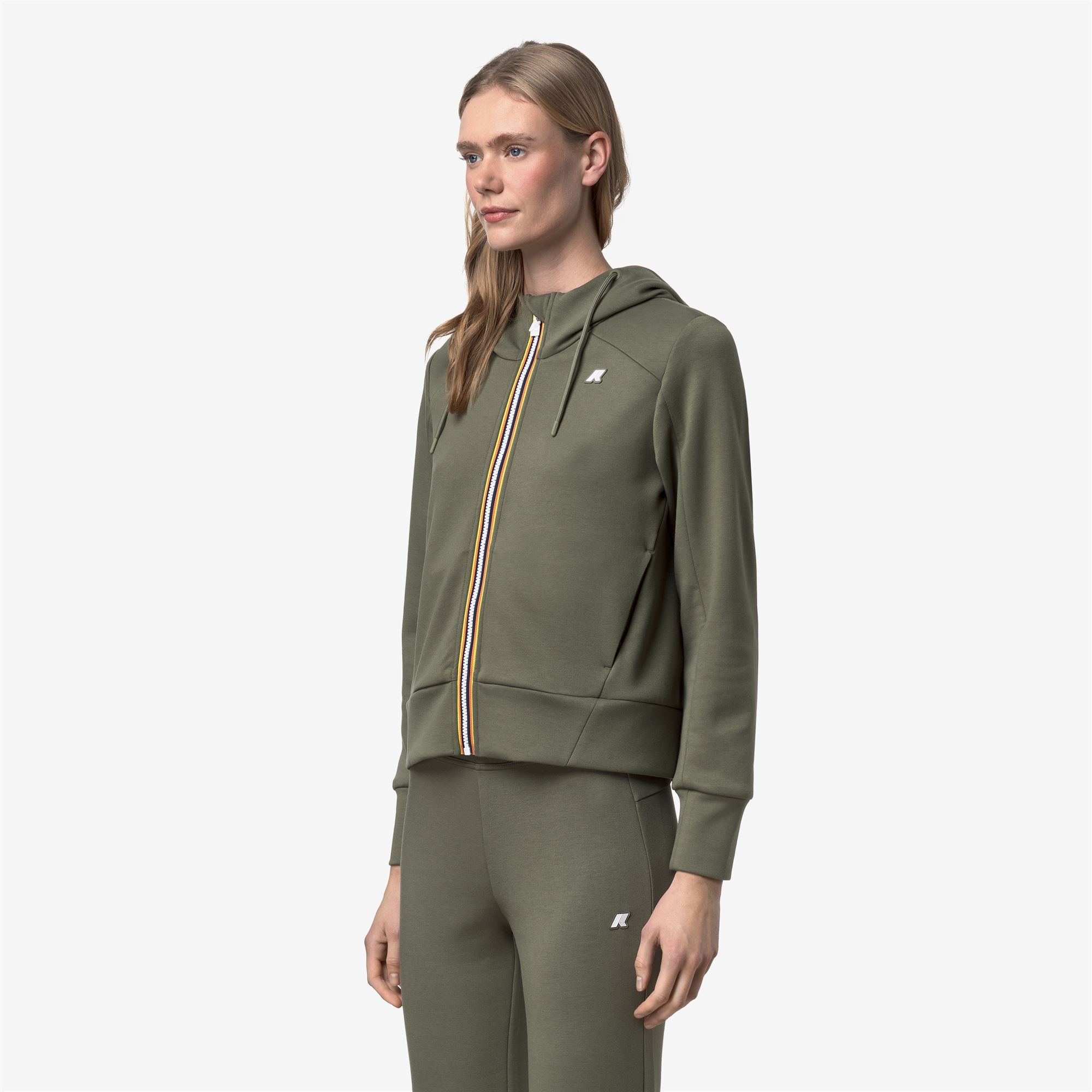 k-way-divine-light-spacer-veste-polaire-femme-green-lichen image 2