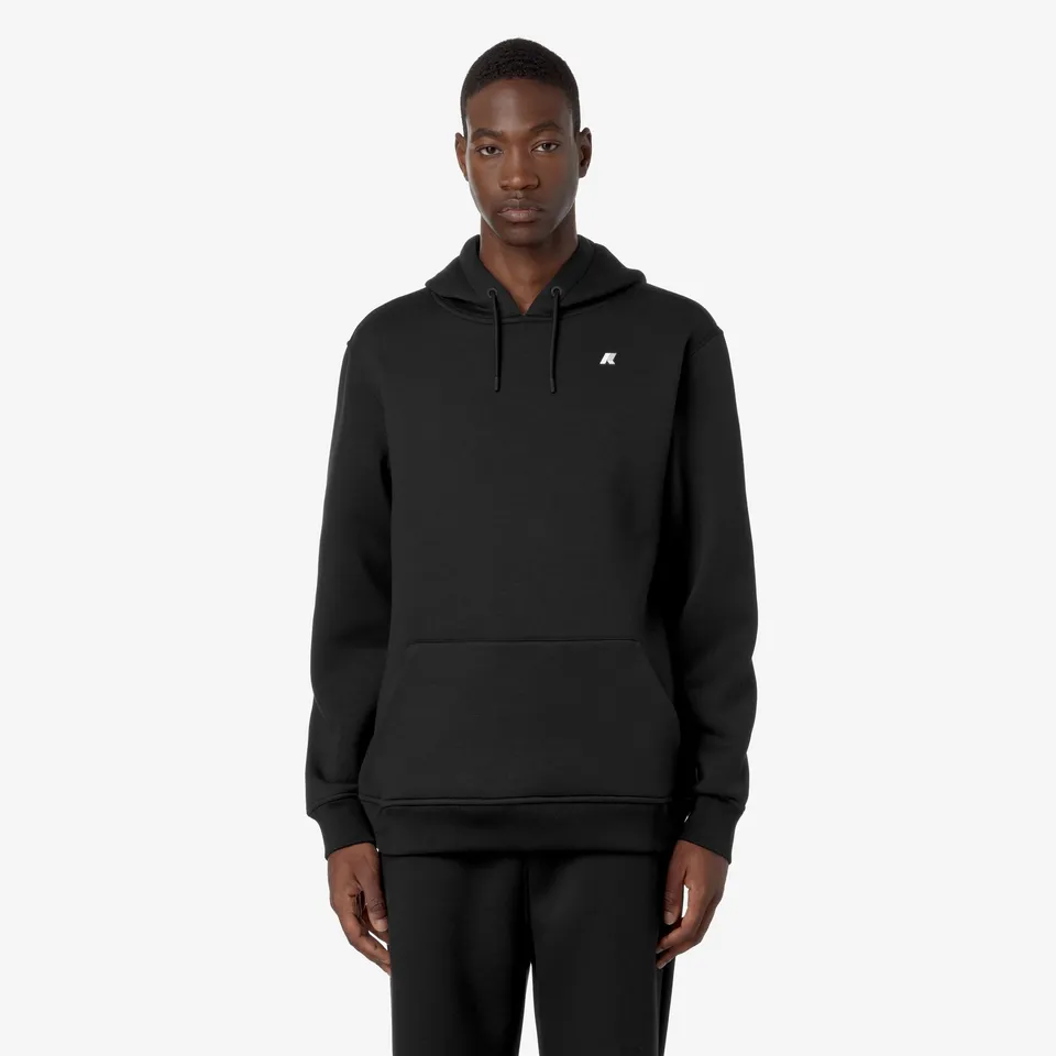 k-way-bernie-spacer-polaire-pull-over-capuche-homme-black-pure image 1