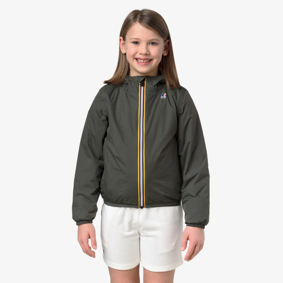 k-way-p-le-vrai-4-0-claude-warm-veste-milieu-enfant-unisexe-green-blackish image 1