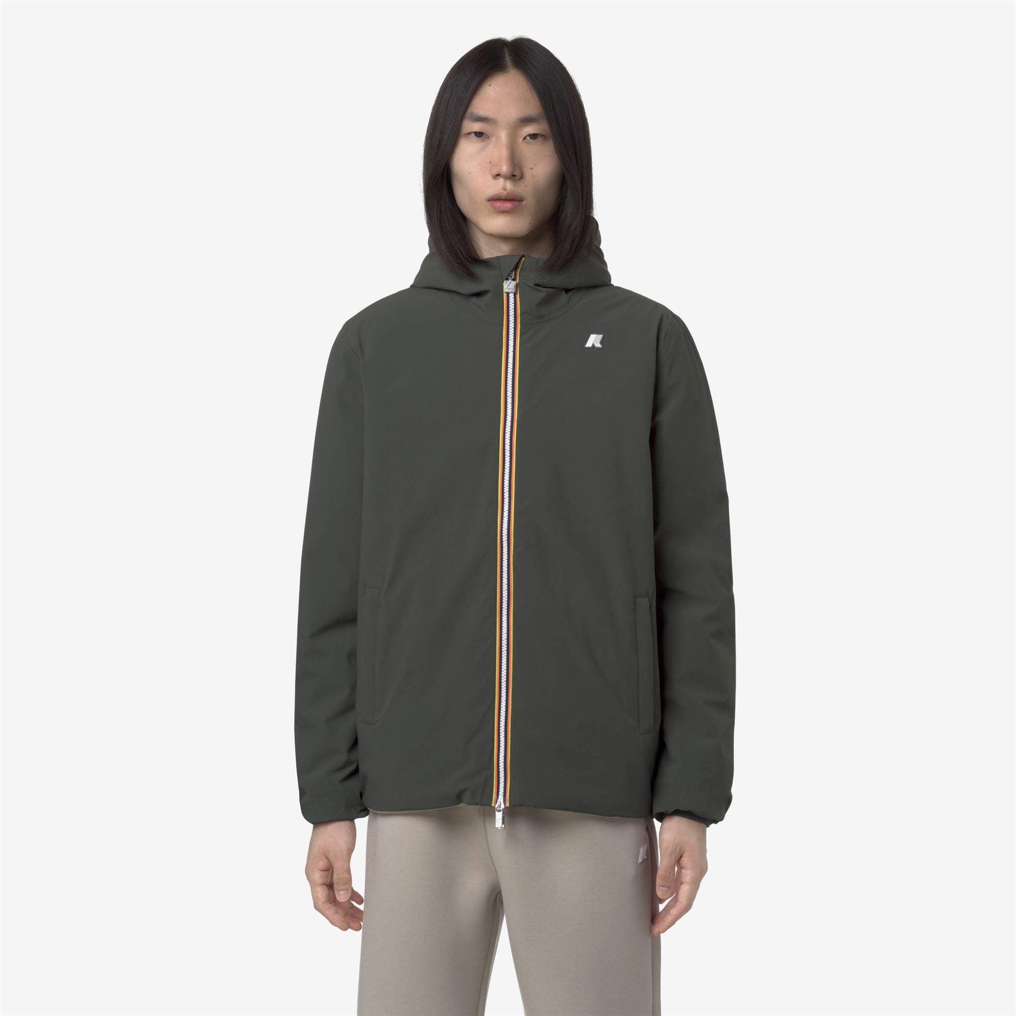 k-way-jack-st-warm-double-veste-r-versible-homme-green-blackish-green-oak image 1