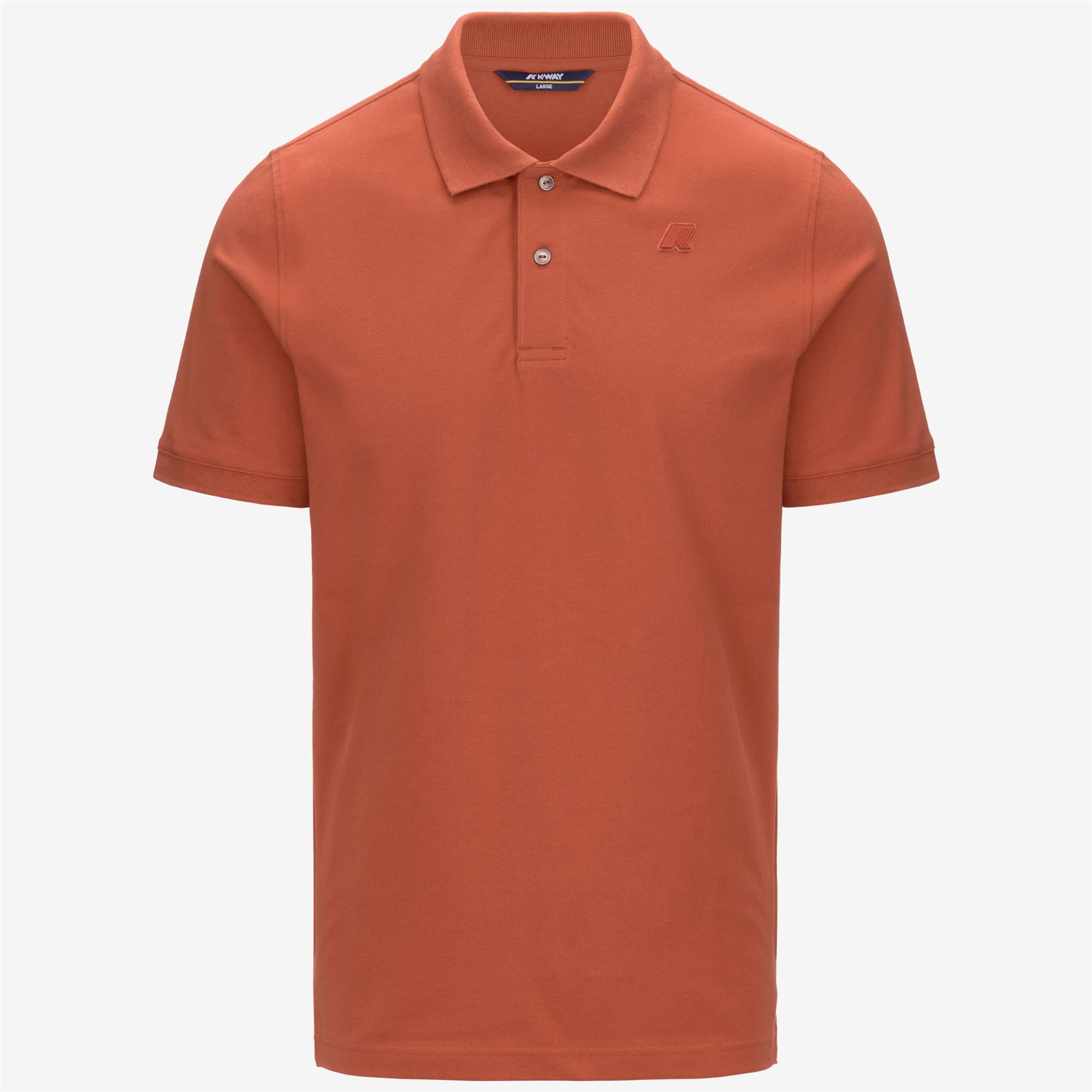k-way-amedee-pique-slim-polo-homme-orange-brownish image 5