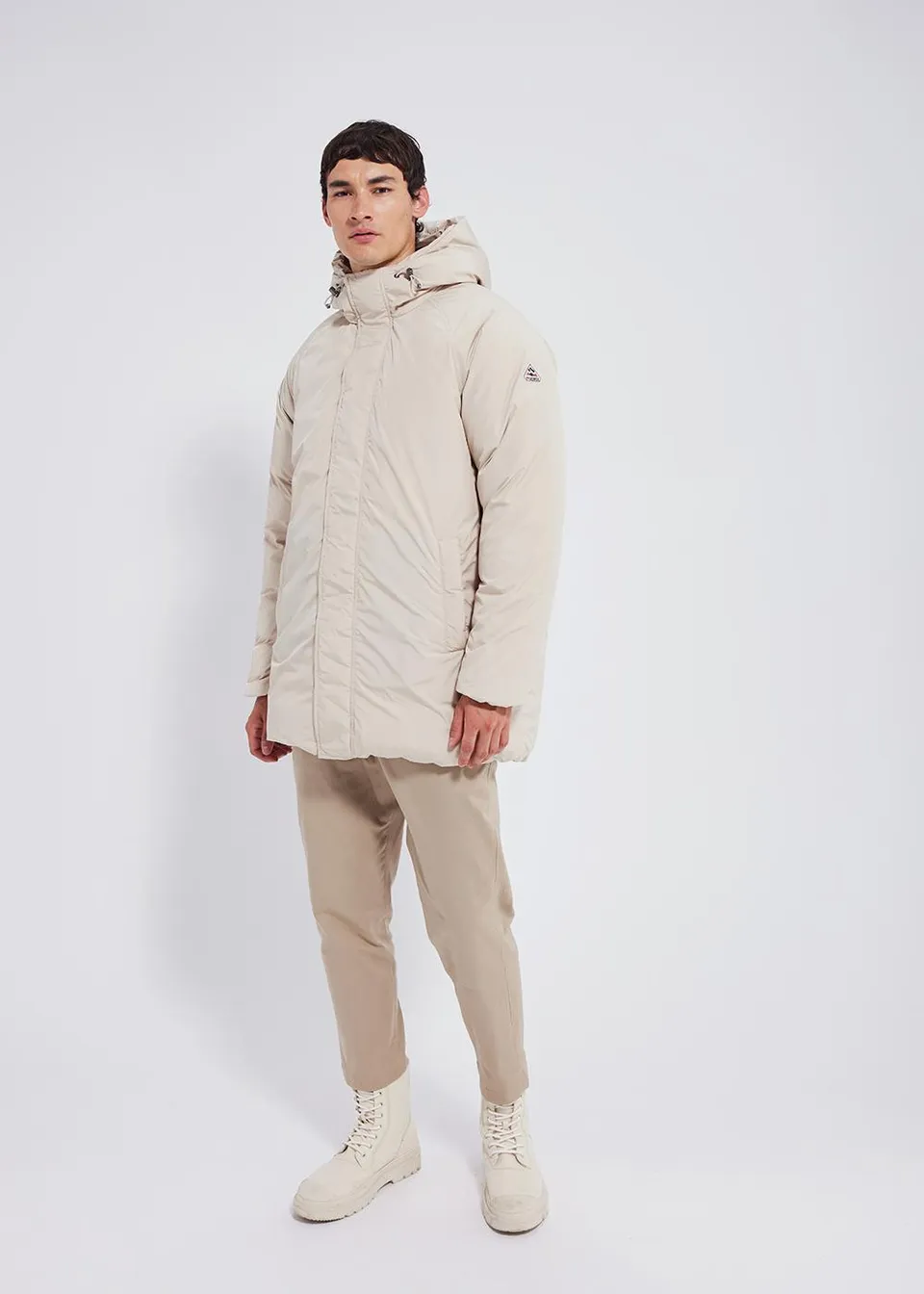 pyrenex-spark-parka-capuche-homme-en-duvet-brown-rice image 1