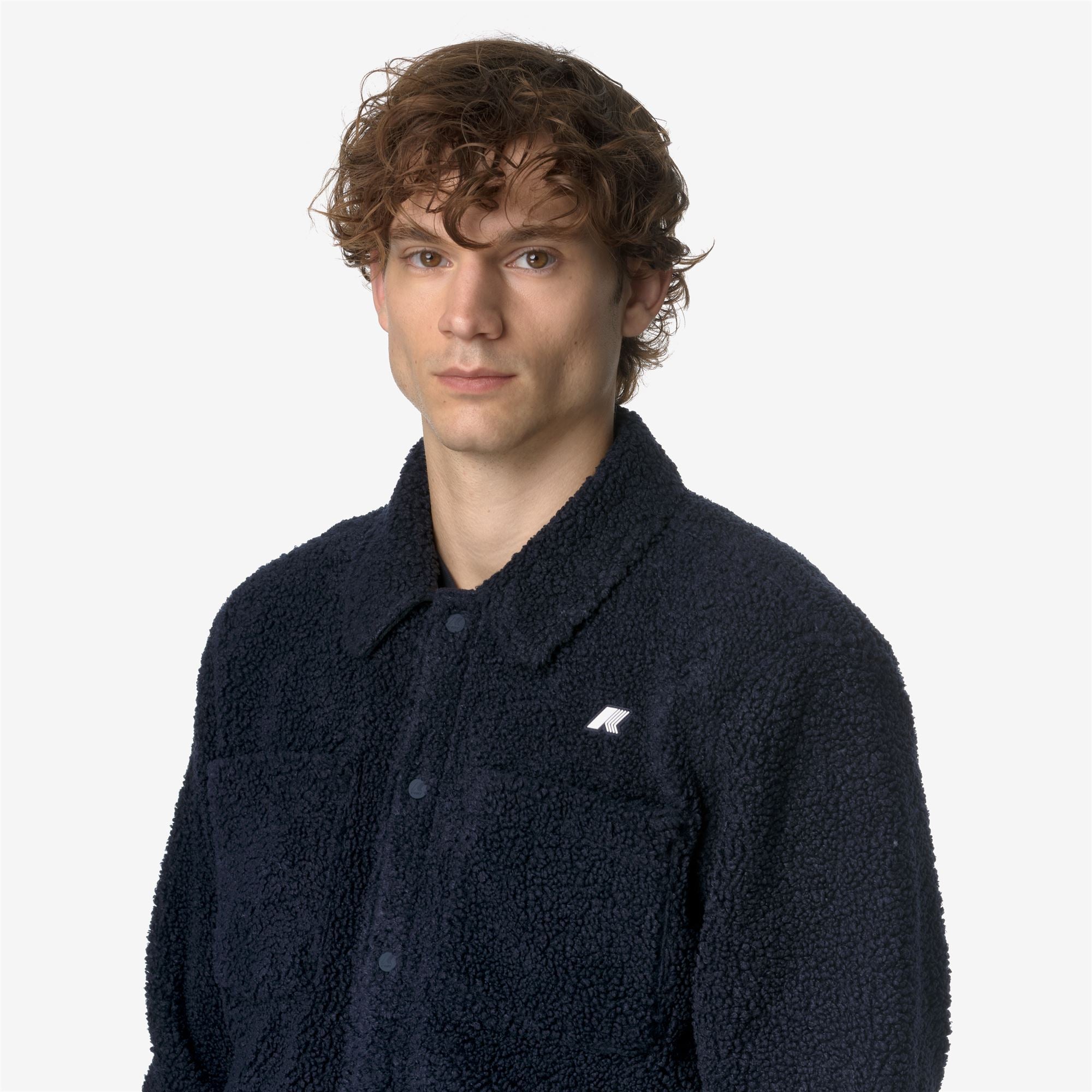 k-way-cameron-sherpa-polar-veste-polaire-homme-blue-depth image 4