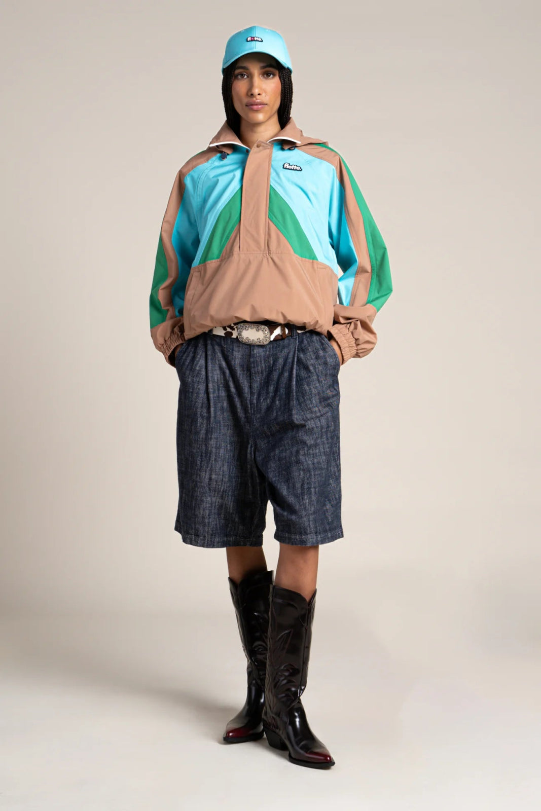 flotte-abbesses-veste-imperm-able-courte-tricolore-argile-bleu-roi image 8