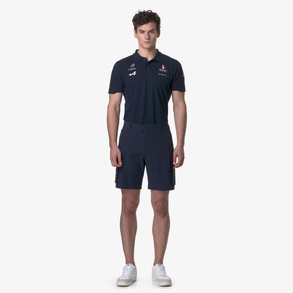 k-way-greges-orient-express-team-ac-short-cargo-unisexe-blue-dress image 1