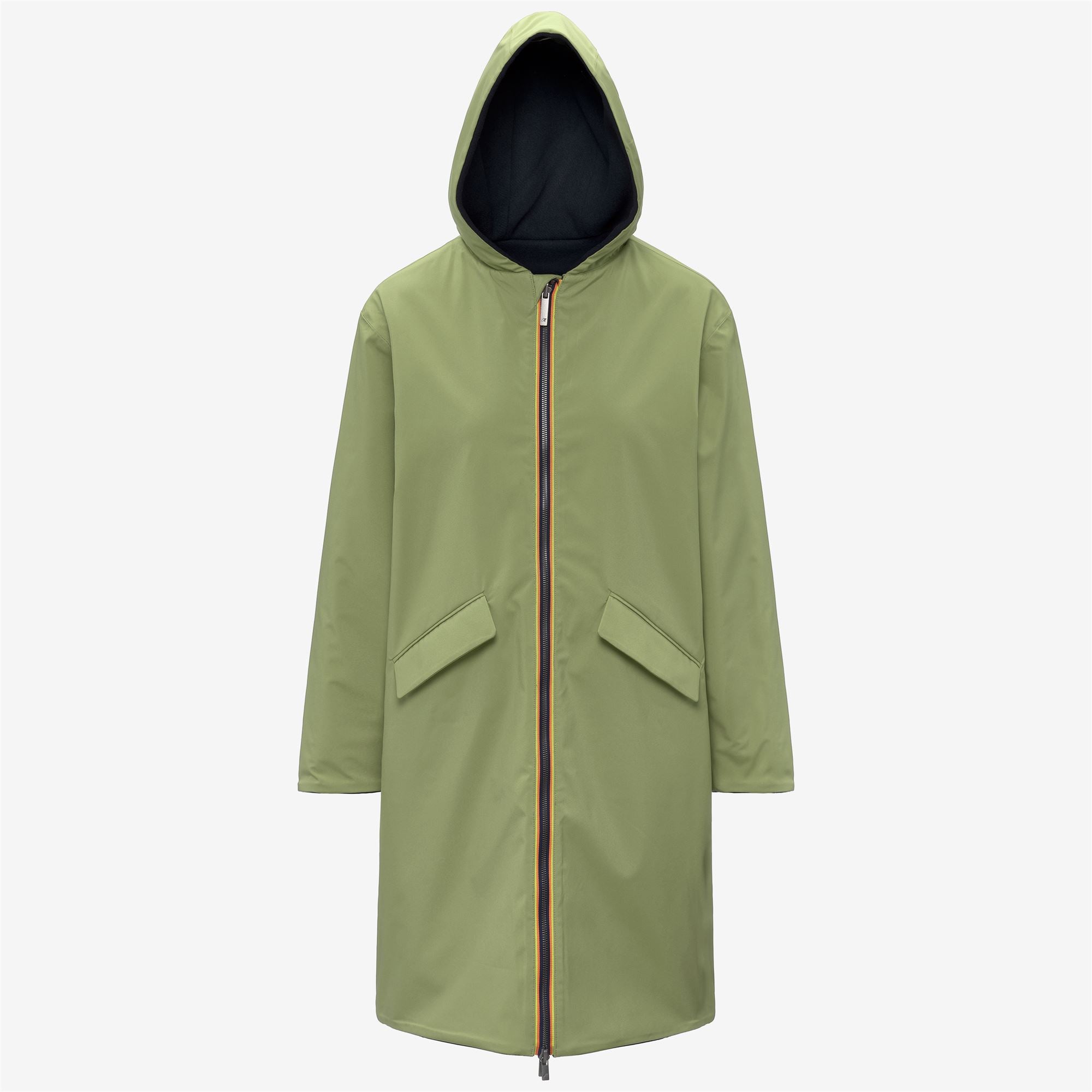 k-way-shala-wool-bonded-double-manteau-long-3-4-r-versible-femme-blue-depth-gree image 6