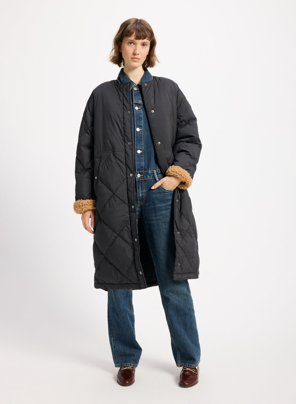 pyrenex-blossom-doudoune-longue-femme-noire image 1