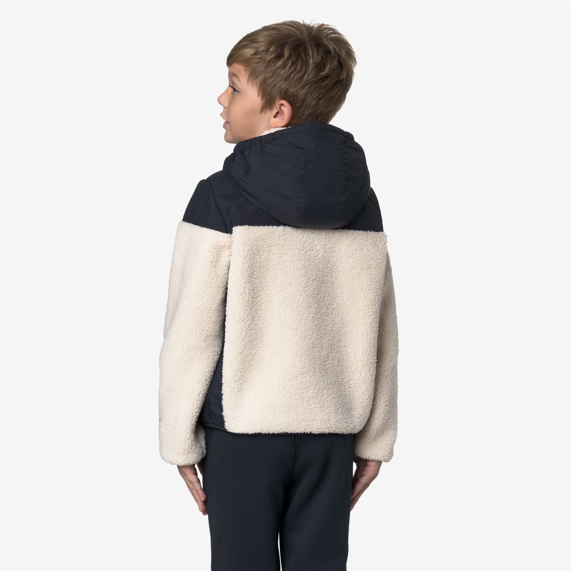 k-way-p-samson-4-0-orsetto-polaire-sherpa-enfant-blue-depth-ecru image 3