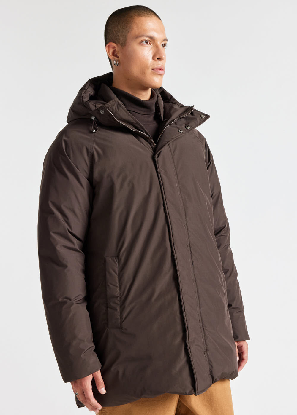 pyrenex-spark-parka-capuche-homme-en-duvet-naturel-marron image 3