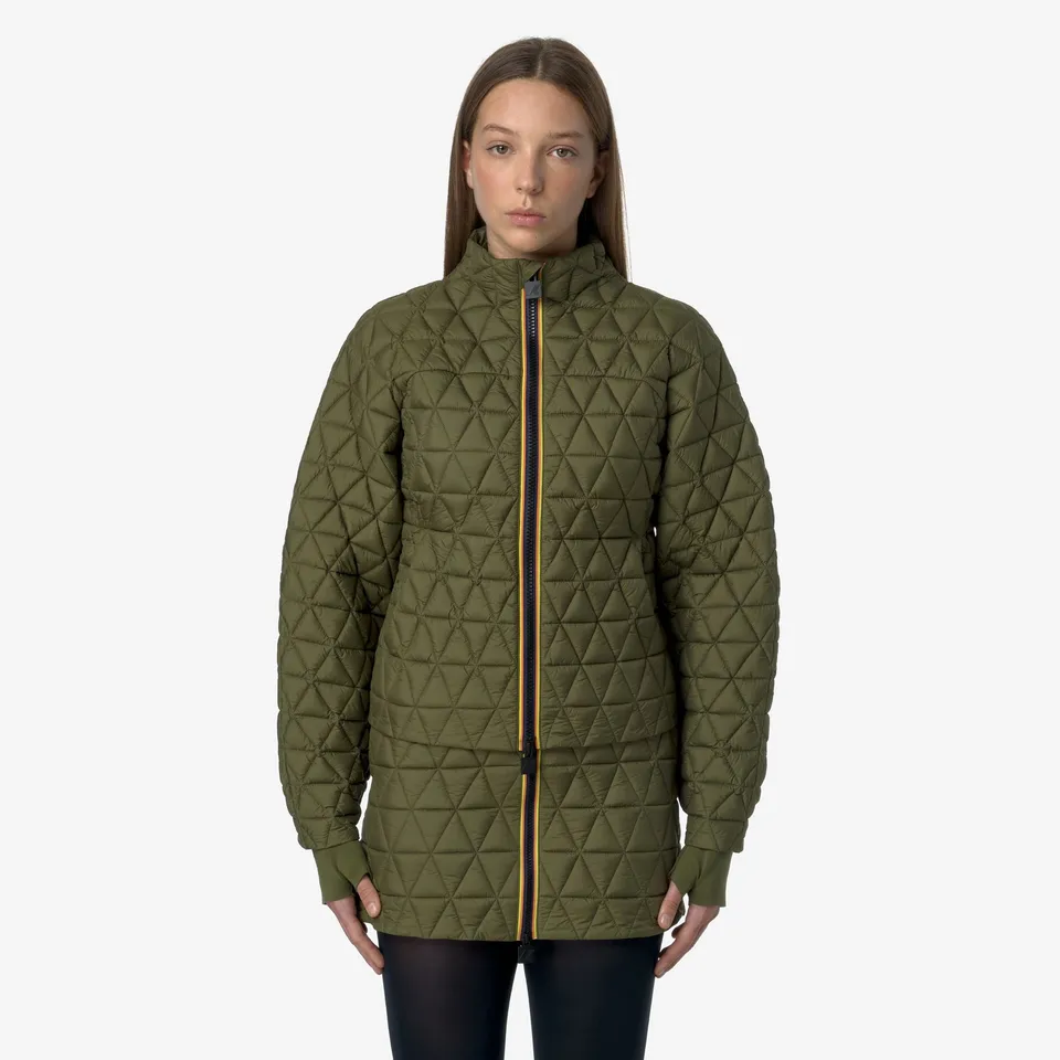 k-way-lilin-tech-thermo-light-veste-courte-femme-green-winter image 1