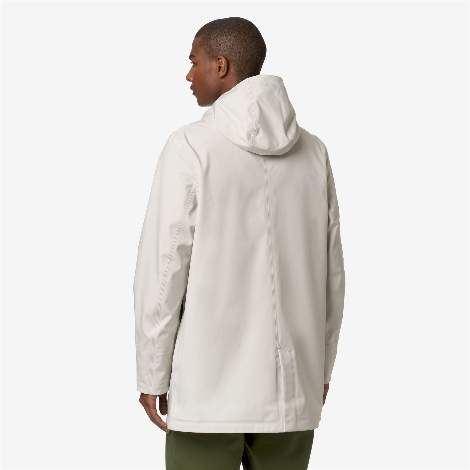 k-way-tommy-bonded-jersey-parka-3-4-homme-beige-lt image 3