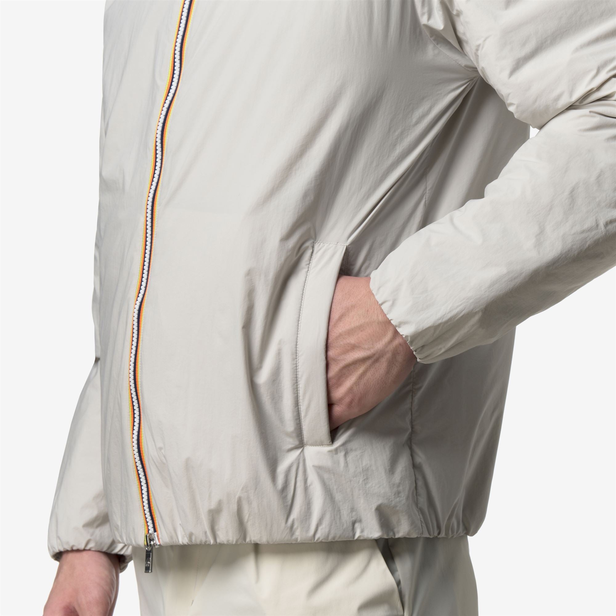 k-way-valentine-plain-warm-veste-court-homme-beige-lt image 4