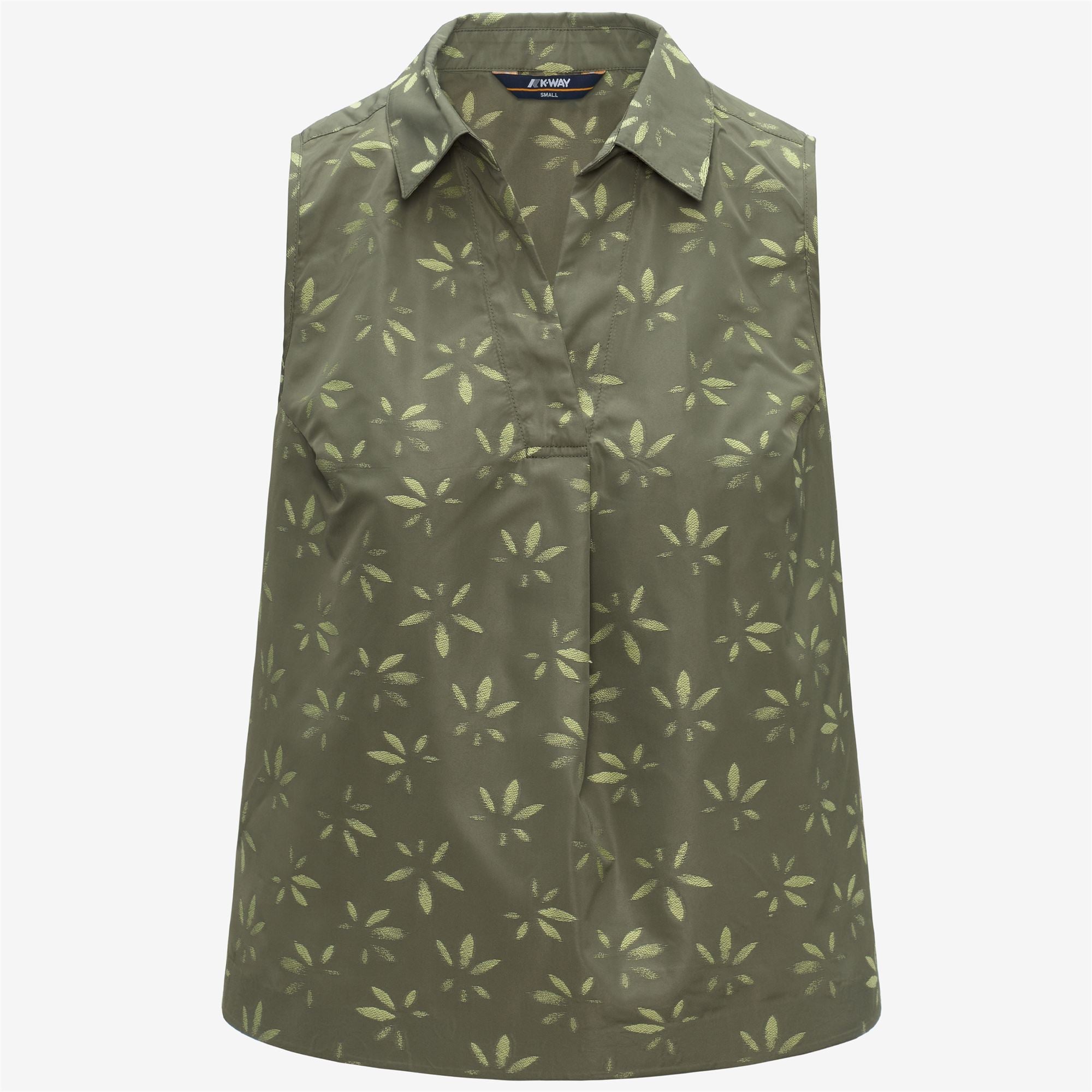 k-way-anty-emby-jacquard-haut-femme-green-lime-jacquard image 5
